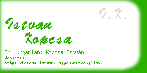 istvan kopcsa business card