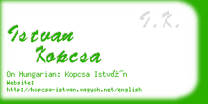 istvan kopcsa business card
